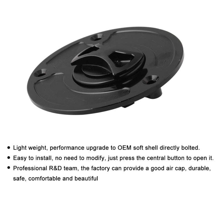 MB-OC029-BK Motorcycle Aluminum Oil Box Cover for Kawasaki FZX-6R / ZX-6RF 1-3 (Black)