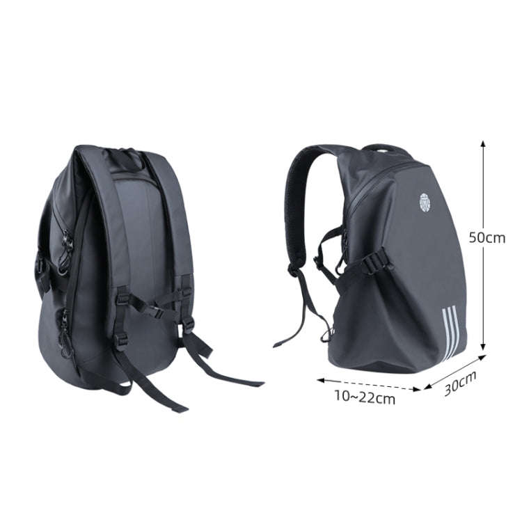 Motorcycle Rainproof Shoulders Helmet Soft Riding Backpack (Black)