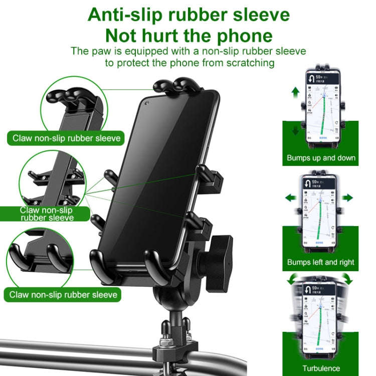 U-shaped Bolt Ball-Head Motorcycle Handlebar Multi-function Eight-jaw Aluminum Phone Navigation H...