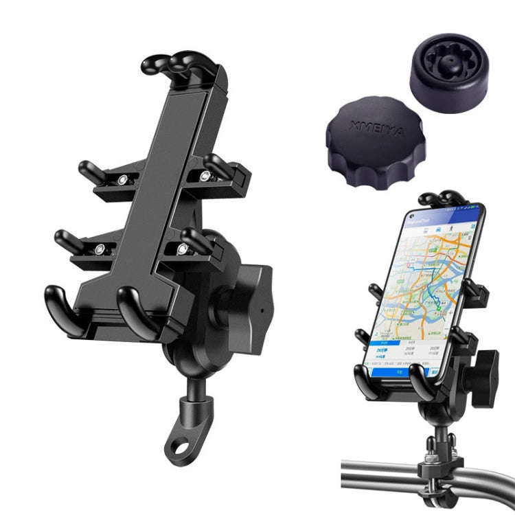 Tilt Rearview Mirror Screw Hole Ball-Head Motorcycle Multi-function Eight-jaw Aluminum Phone Navi...