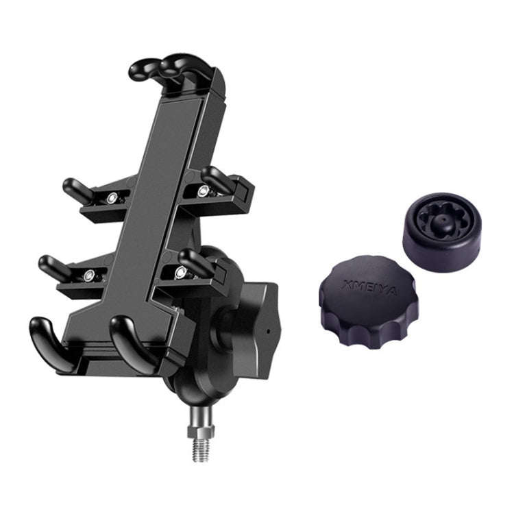 M10 Bolt Ball-Head Motorcycle Multi-function Eight-jaw Aluminum Phone Navigation Holder Bracket w...