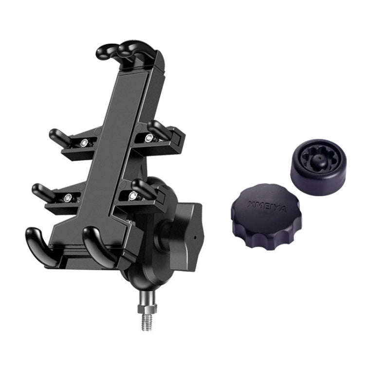 M8 Bolt Ball-Head Motorcycle Multi-function Eight-jaw Aluminum Phone Navigation Bracket with Anti...