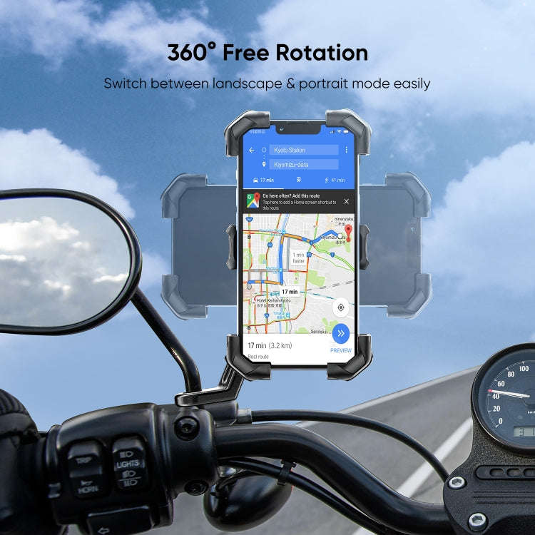 JOYROOM JR-ZS288 Motorcycle Mobile Phone Mount Holder (Black)