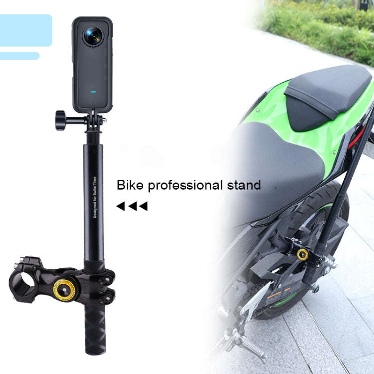 Motorcycle Bicycle Handlebar Fixture Mount Camera Bracket Adapter (Black)
