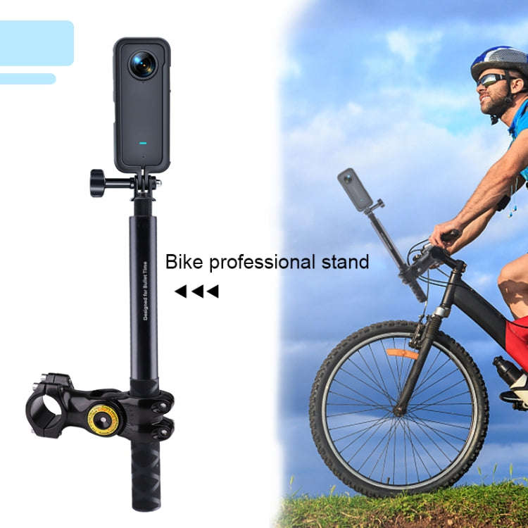 Motorcycle Bicycle Handlebar Fixture Mount Camera Bracket Adapter (Black)