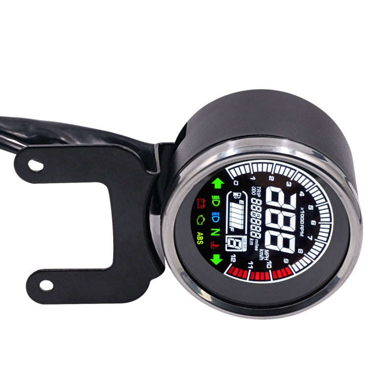 Universal Motorcycle Modified Multi-functional LED Digital Meter Indicator Light Tachometer Odome...