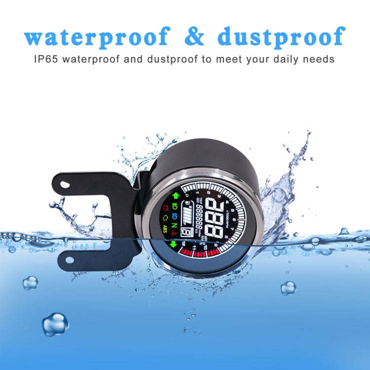 Universal Motorcycle Modified Multi-functional LED Digital Meter Indicator Light Tachometer Odome...
