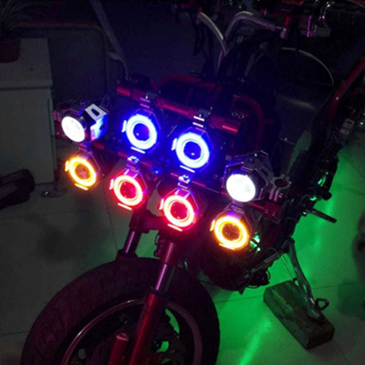 U7 10W 1000LM LED Life Waterproof Headlamp Light with Angel Eyes Light for Motorcycle / SUV, DC 1...