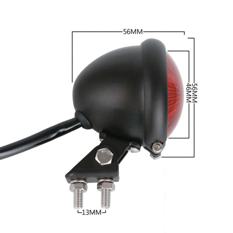 Speedpark 12V Motorcycle Modified Tail Light Brake Light for Harley(Silver+Black)