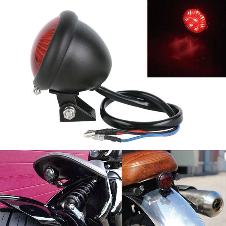 Speedpark 12V Motorcycle Modified Tail Light Brake Light for Harley(Silver+Black)