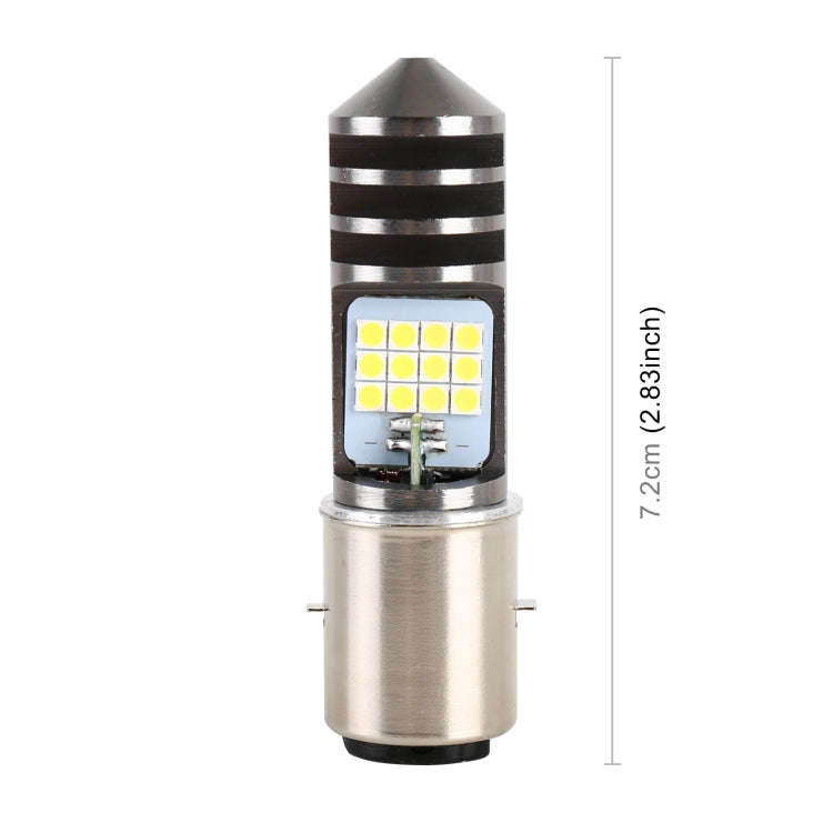 BA20D DC12V / 7.4W Motorcycle LED Headlight with 24LEDs SMD-3030 Lamp Beads (White Light)