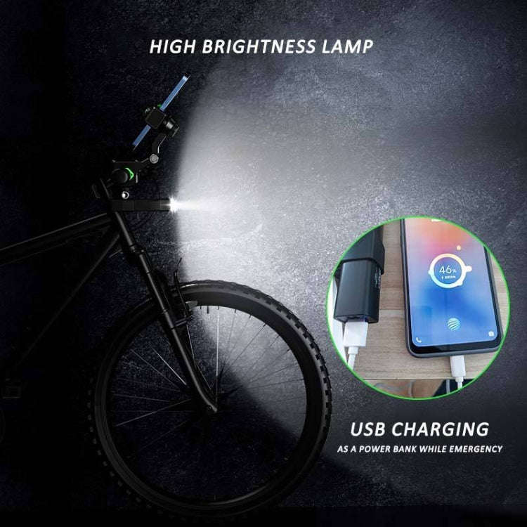 Motorcycle Spherical Compass Phone Holder, Handlebar with Light (Black)