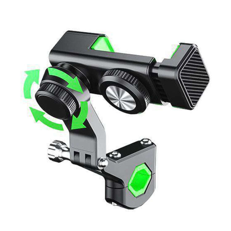 Motorcycle Spherical Compass Phone Holder, Handlebar without Light (Green)