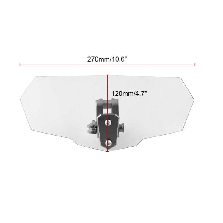 MB-WE024 Universal Motorcycle Modified Acrylic Heightened Windshield (White)
