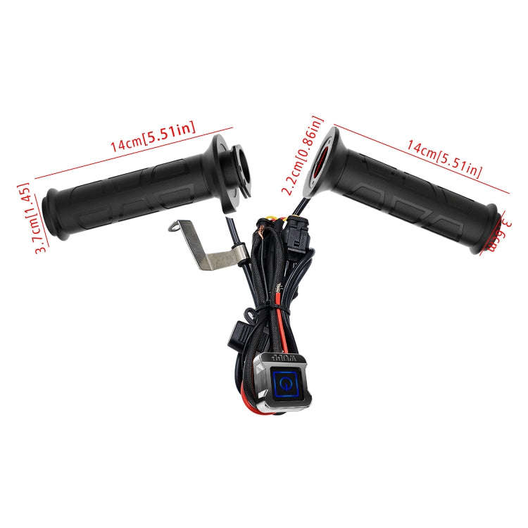 WUPP ZH-983C1 Motorcycle Modified Intelligent Electric Heating Hand Cover Heated Grip Handlebar w...
