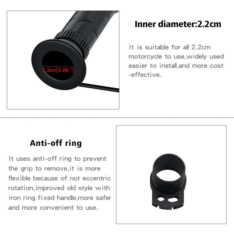 WUPP CS-990A1 Motorcycle Modified Intelligent Electric Heating Hand Cover Heated Grip Handlebar w...