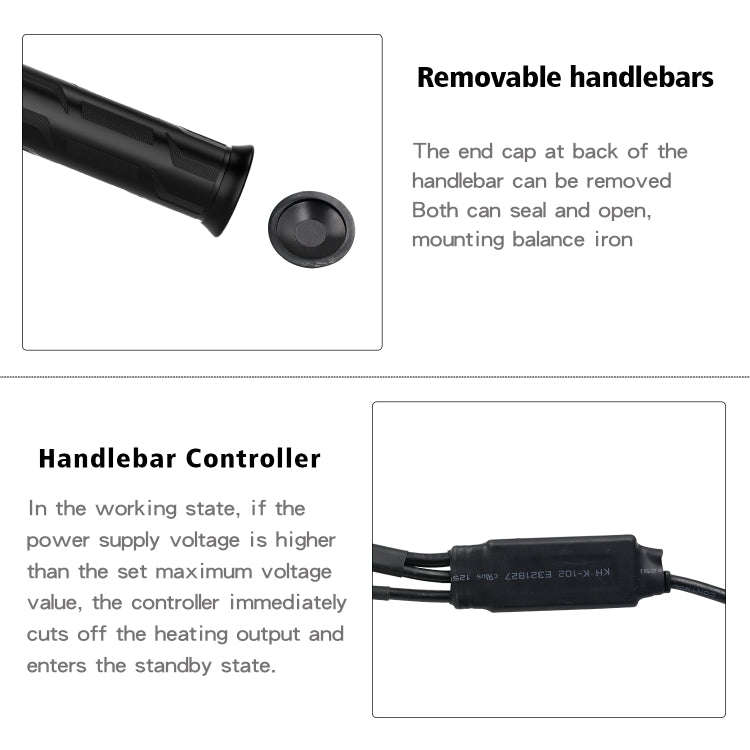 WUPP CS-990A1 Motorcycle Modified Intelligent Electric Heating Hand Cover Heated Grip Handlebar w...