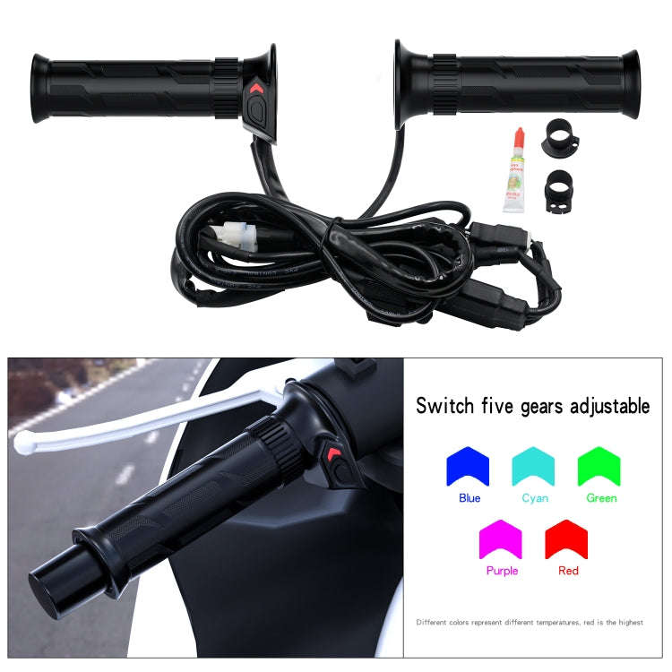 WUPP CS-990A1 Motorcycle Modified Intelligent Electric Heating Hand Cover Heated Grip Handlebar w...