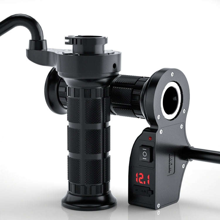CS-503A1 Motorcycle Modified Electric Heating Hand Cover Heated Grip Handlebar with Digital Voltm...