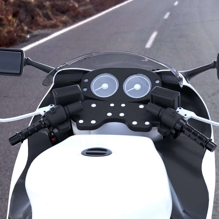 CS-503A1 Motorcycle Modified Electric Heating Hand Cover Heated Grip Handlebar with Digital Voltm...
