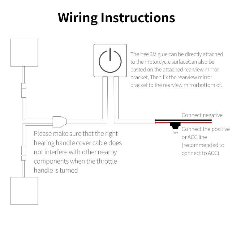 CS-974A1 Motorcycle Scooter Smart Three Gear Temperature Control Electric Hand Grip Cover Heated ...