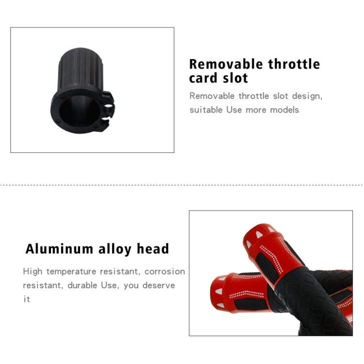 CS-764A1 12V Motorcycle Scooter Aluminum Alloy Electric Hand Grip Cover Heated Grip Handlebar (Red)