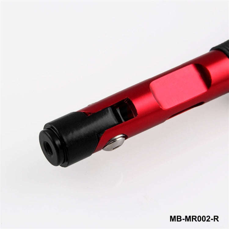 Modified Motorcycle Aluminium Alloy Rhombus Reflective Light Side Rearview Mirror (Red)