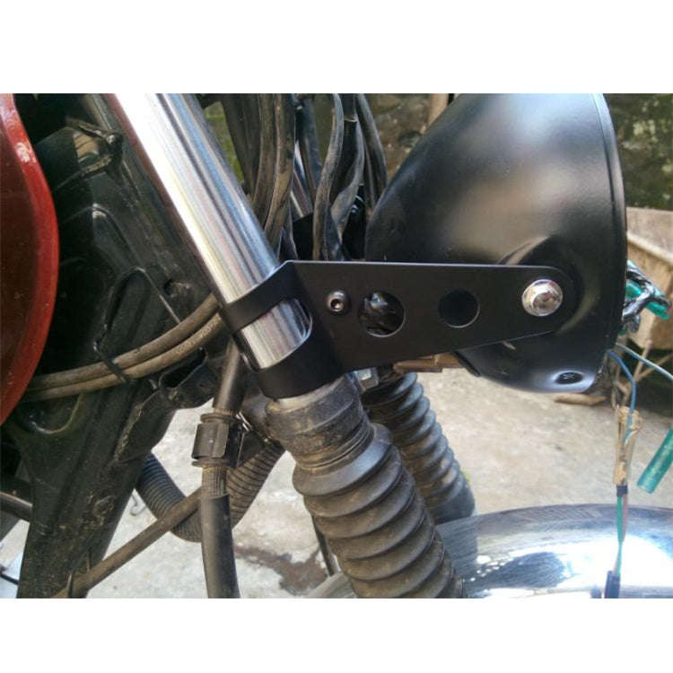 Motorcycle Headlight Holder Modification Accessories, Size:S (Silver)