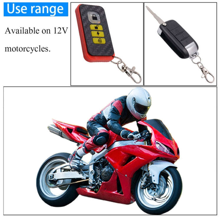 Motorcycle Smart Unidirectional Security Alarm System with Remote Control / Foldable Key, without...