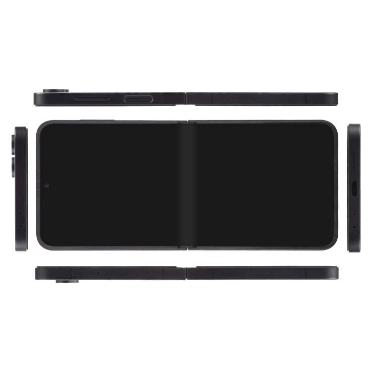 For Samsung Galaxy Z Flip6 Black Screen Non-Working Fake Dummy Display Model (Black)