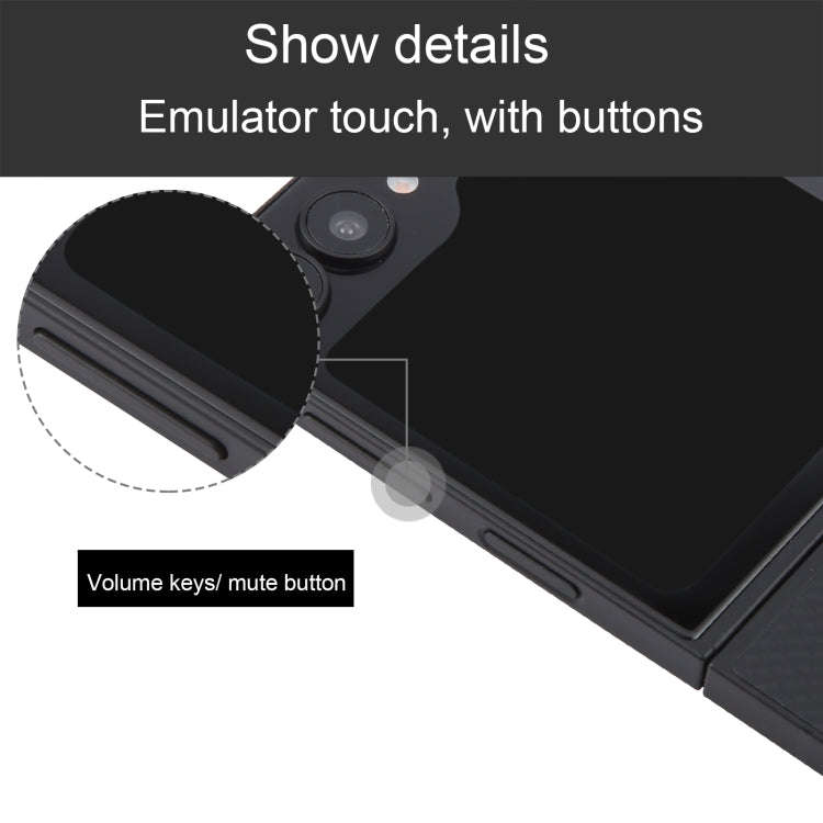 For Samsung Galaxy Z Flip6 Black Screen Non-Working Fake Dummy Display Model (Black)