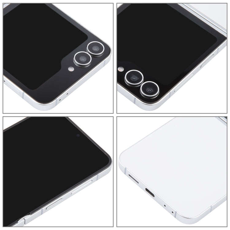 For Samsung Galaxy Z Flip6 Black Screen Non-Working Fake Dummy Display Model (White)