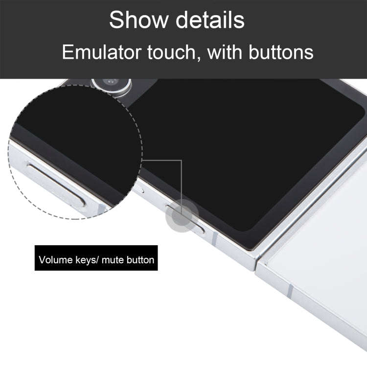 For Samsung Galaxy Z Flip6 Black Screen Non-Working Fake Dummy Display Model (White)