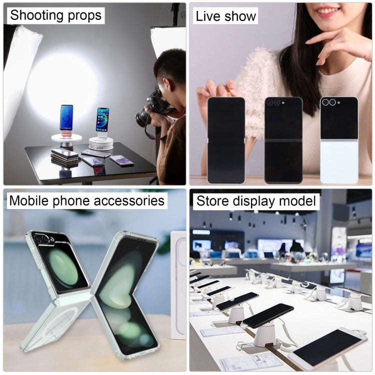 For Samsung Galaxy Z Flip6 Black Screen Non-Working Fake Dummy Display Model (White)