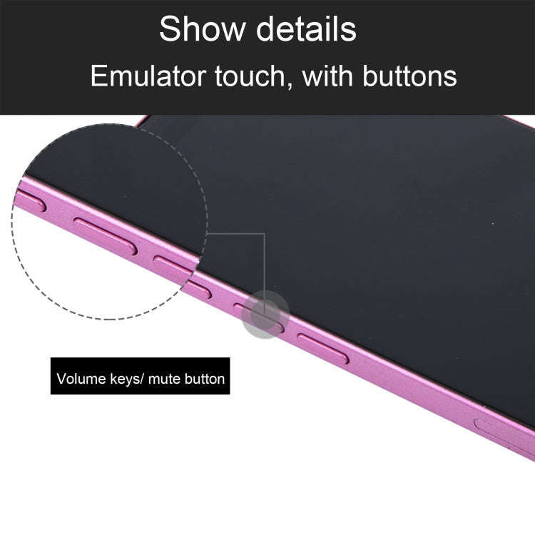 For iPhone 16 Black Screen Non-Working Fake Dummy Display Model (Pink)