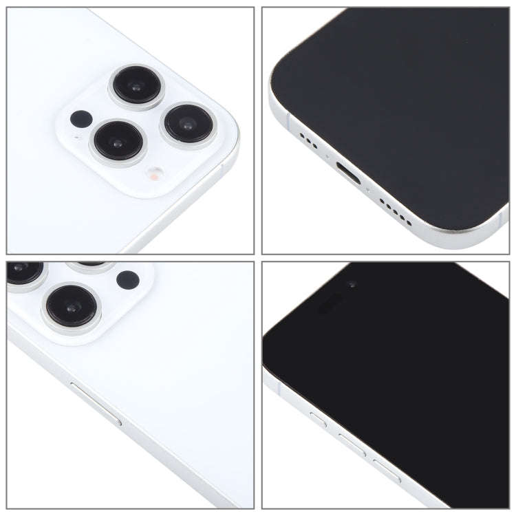 For iPhone 16 Pro Black Screen Non-Working Fake Dummy Display Model (White)