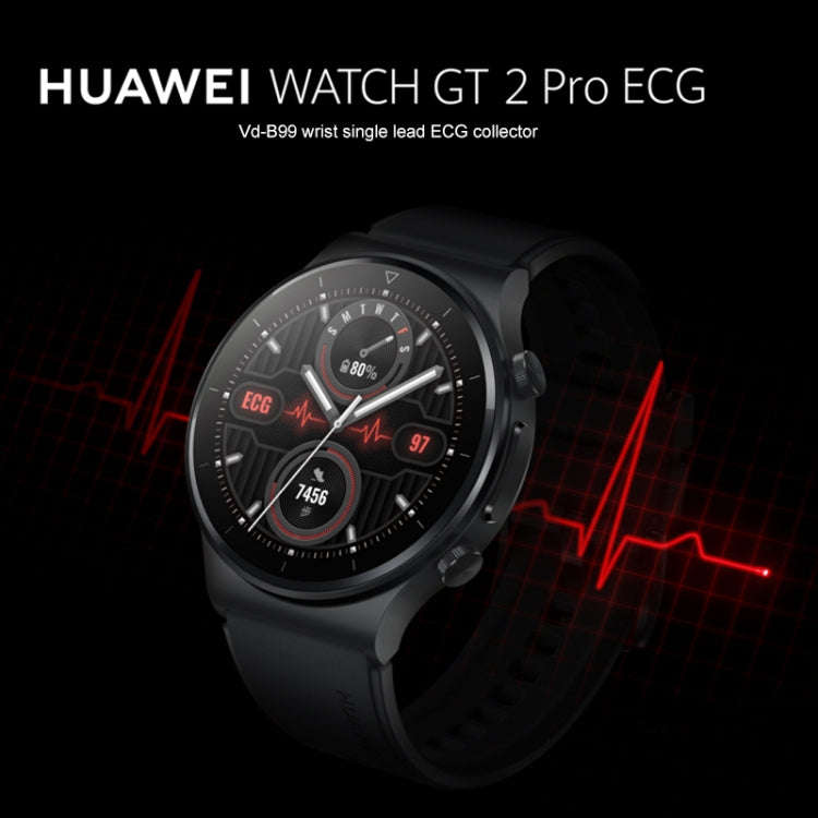 HUAWEI WATCH GT 2 Pro ECG Ver. Bluetooth Fitness Tracker Smart Watch 46mm Wristband, Kirin A1 Chi...