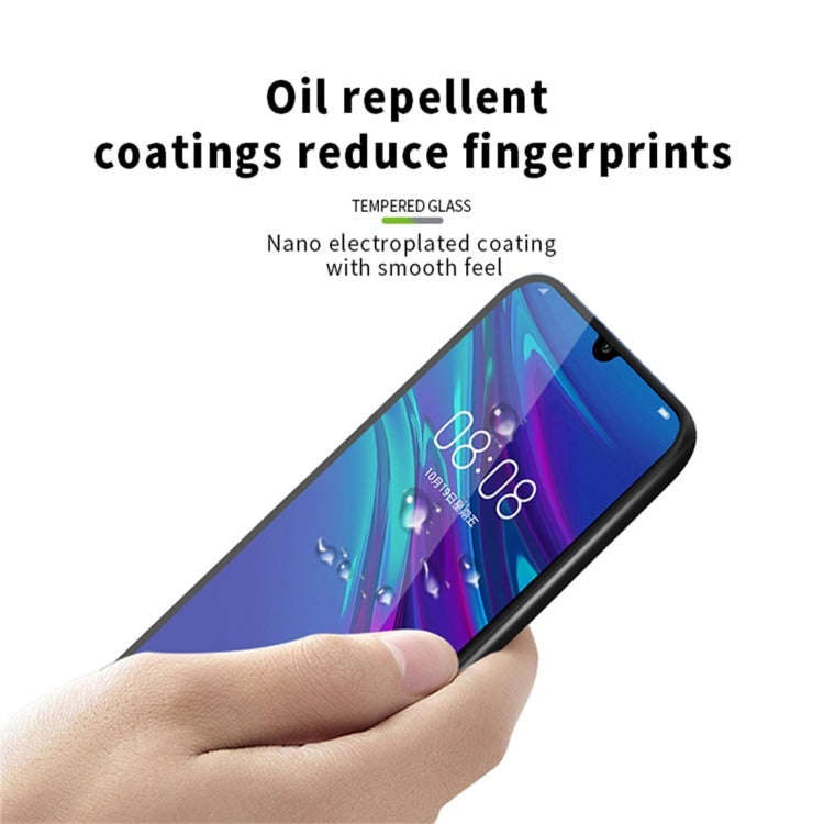 PINWUYO 9H 2.5D Full Screen Tempered Glass Film for Huawei Enjoy 9e (Black)