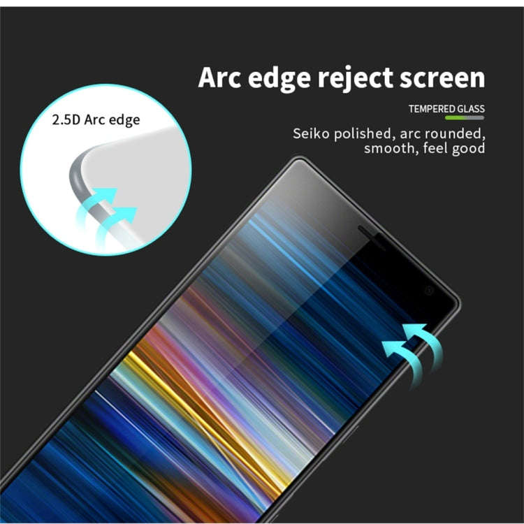 PINWUYO 9H 2.5D Full Screen Tempered Glass Film for Sony Xperia L3 (Black)