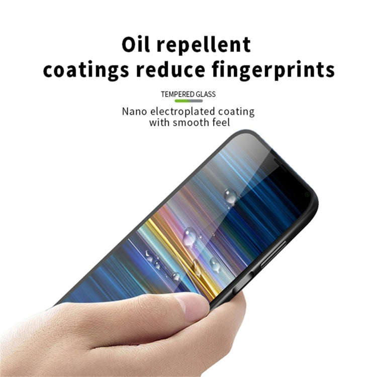 PINWUYO 9H 2.5D Full Screen Tempered Glass Film for Sony Xperia L3 (Black)