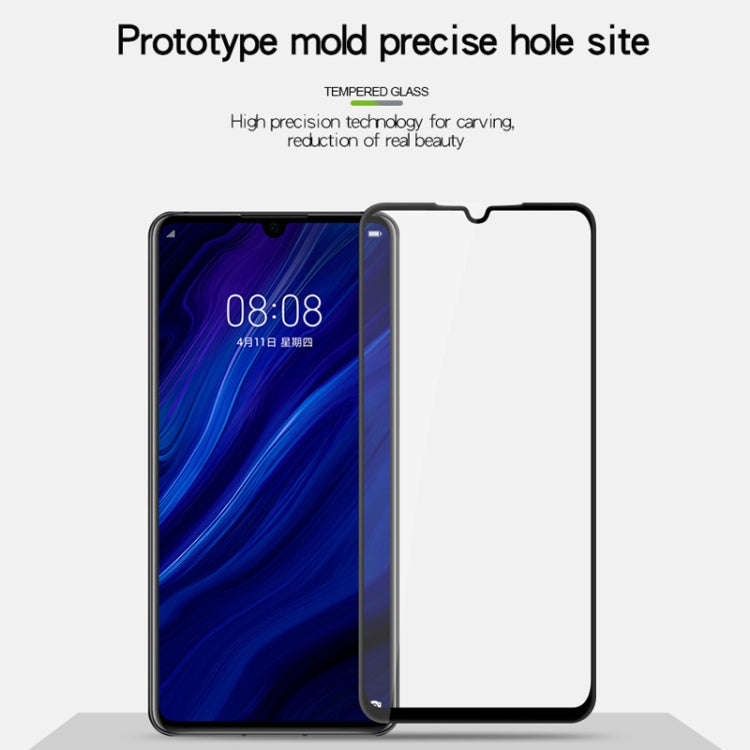 MOFI 9H 3D Explosion-proof Curved Screen Tempered Glass Film for Huawei P30 (Black)