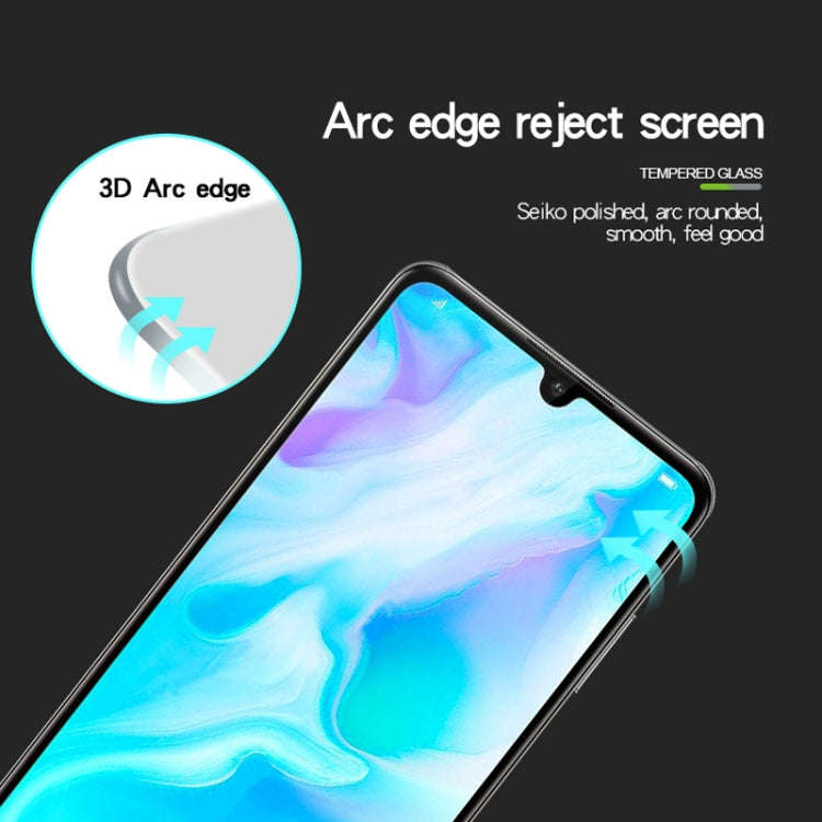 MOFI 9H 3D Explosion-proof Curved Screen Tempered Glass Film for Huawei P30 Lite (Black)