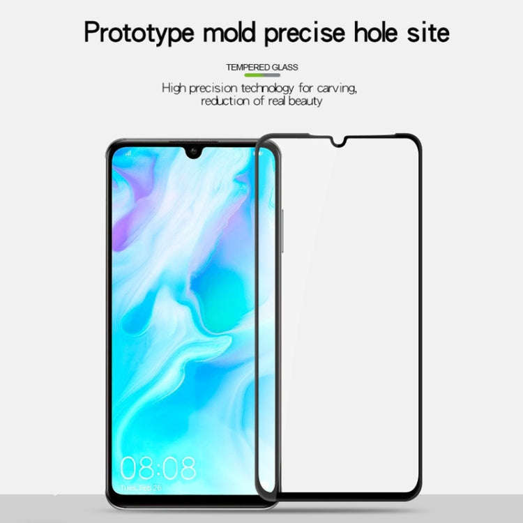 MOFI 9H 3D Explosion-proof Curved Screen Tempered Glass Film for Huawei P30 Lite (Black)
