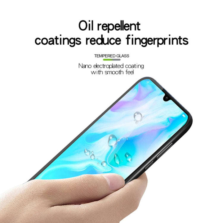 MOFI 9H 3D Explosion-proof Curved Screen Tempered Glass Film for Huawei P30 Lite (Black)