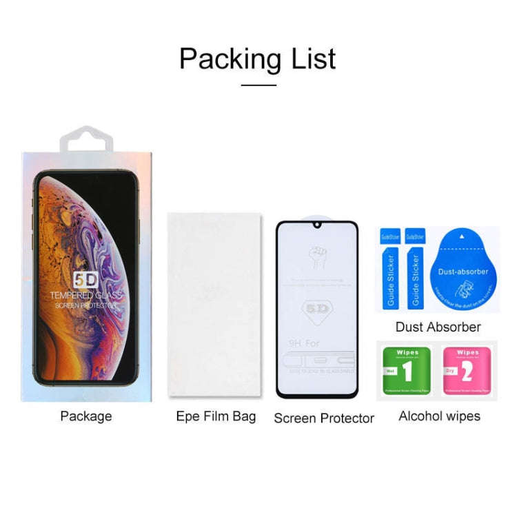 9H 5D Full Glue Full Screen Tempered Glass Film for Huawei P30 Lite / Nova 4e