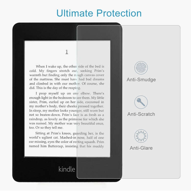 9H 2.5D Frosted Explosion-proof Tempered Glass Film for Amazon Kindle Paperwhite Lite