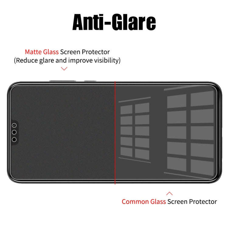 50 PCS Non-Full Matte Frosted Tempered Glass Film for Huawei P20 Pro, No Retail Package