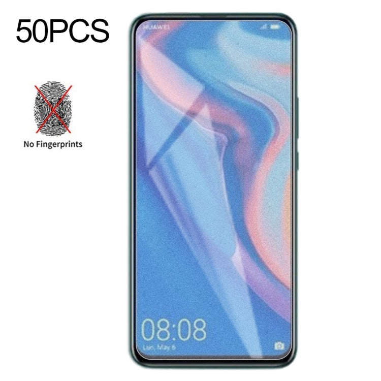 50 PCS Non-Full Matte Frosted Tempered Glass Film for Huawei Y9 Prime(2019) / P Smart Z, No Retai...