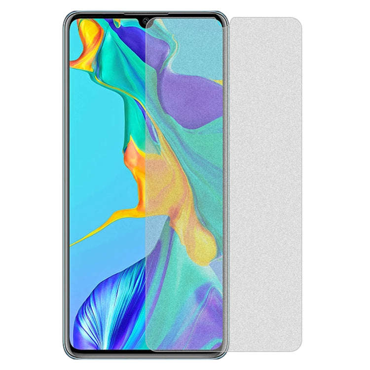 50 PCS Non-Full Matte Frosted Tempered Glass Film for Huawei P30, No Retail Package