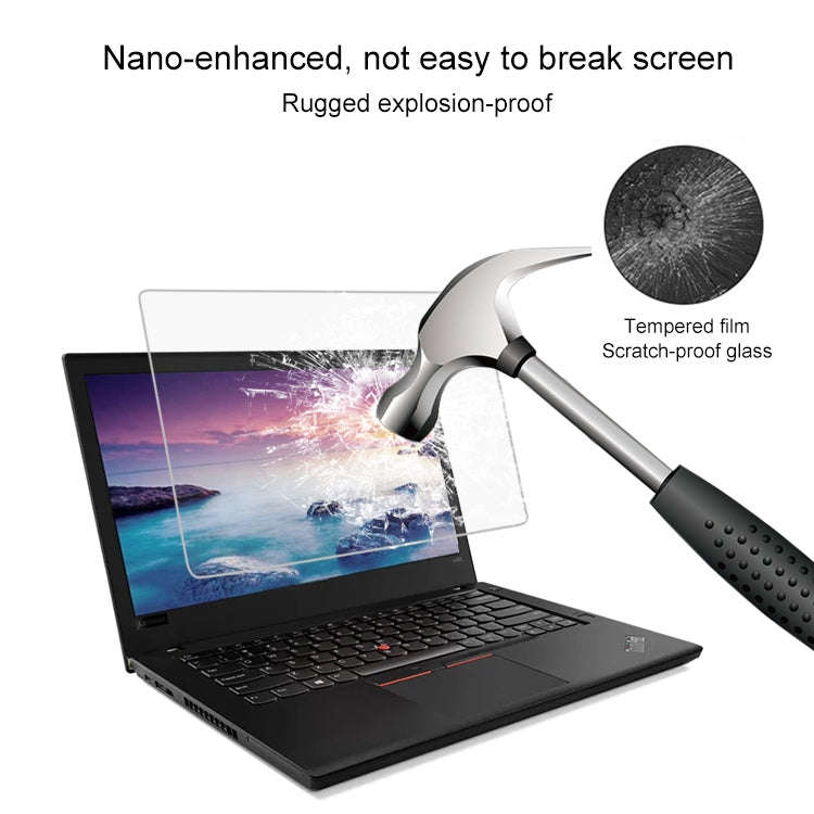 0.4mm 9H Surface Hardness Full Screen Tempered Glass Film for Lenovo ThinkPad E485 14 inch